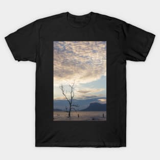 Dead tree in muddy beach T-Shirt